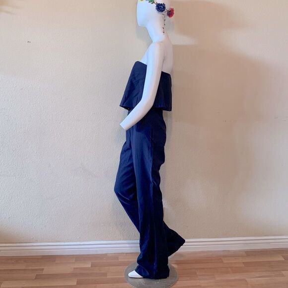 Socialite Navy Blue Popover Jumpsuit Size Lg & XL - Picture 3 of 10